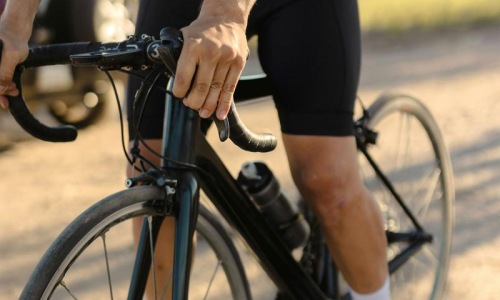 a person riding a bicycle